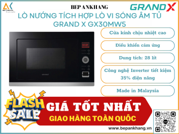 Lò vi sóng kết hợp nướng GrandX GX30MW5 - Made in Malaysia